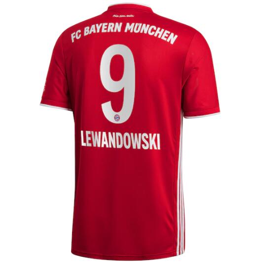 Bayern Munich Home Kit Soccer Jersey Lewandowski 9 2020/21